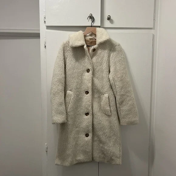 Abercrombie & Fitch Off-White Teddy Jacket - Picture 4 of 4